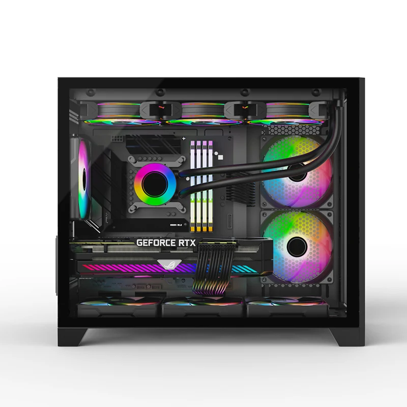 Vỏ Case PC MIK LV12 Gaming Black - ATX - Đen - NEW