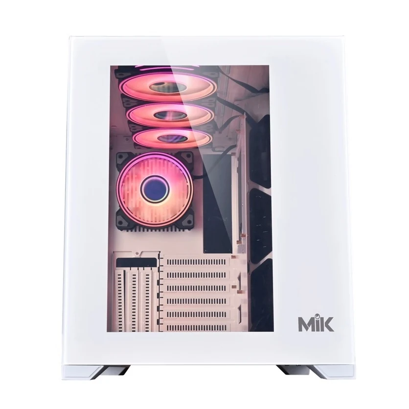 Vỏ Case PC MIK LV12 Gaming White - ATX - Trắng - NEW