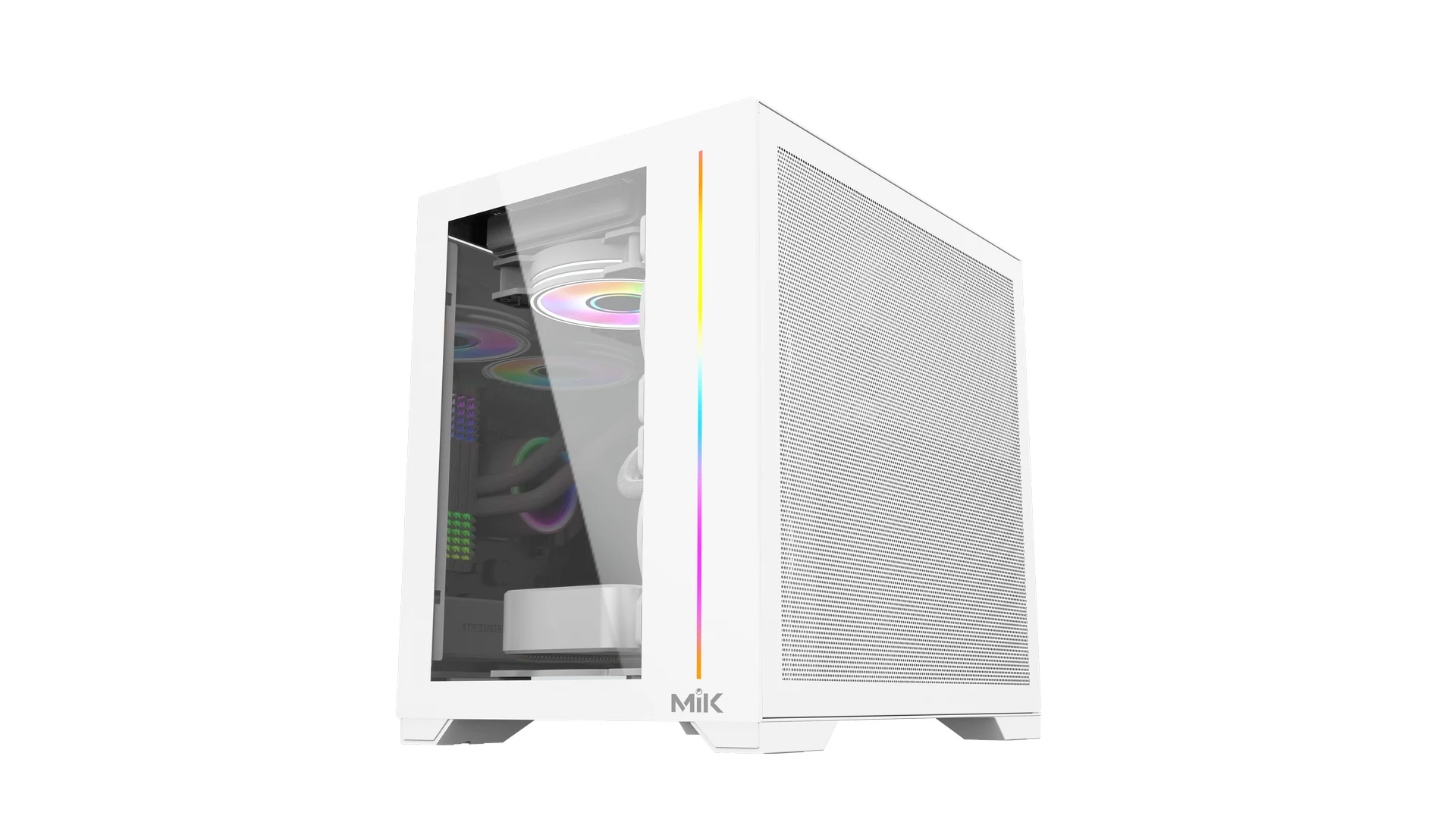 Vỏ Case PC MIK LV12 Mini Elite Gaming White - M-ATX - Trắng - NEW