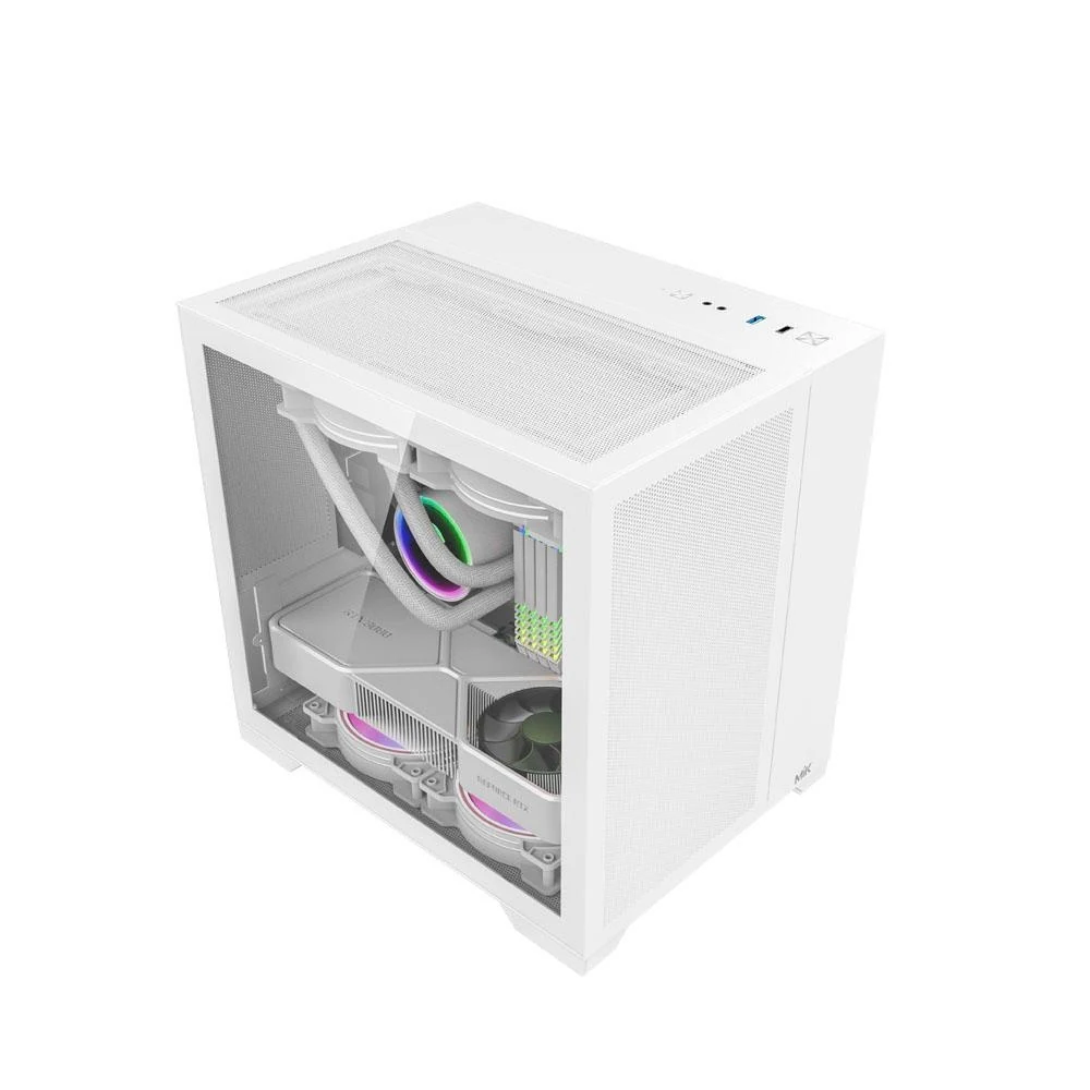 Vỏ Case PC MIK LV12 Mini Flow Black - M-ATX - Đen - NEW