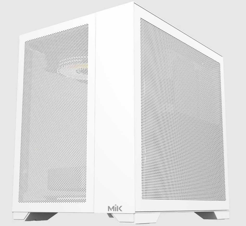 Vỏ Case PC MIK LV12 Mini Flow White - M-ATX - Trắng - NEW