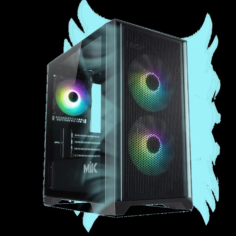 Vỏ Case PC MIK Morax 3FA Black - M-ATX - Đen - NEW