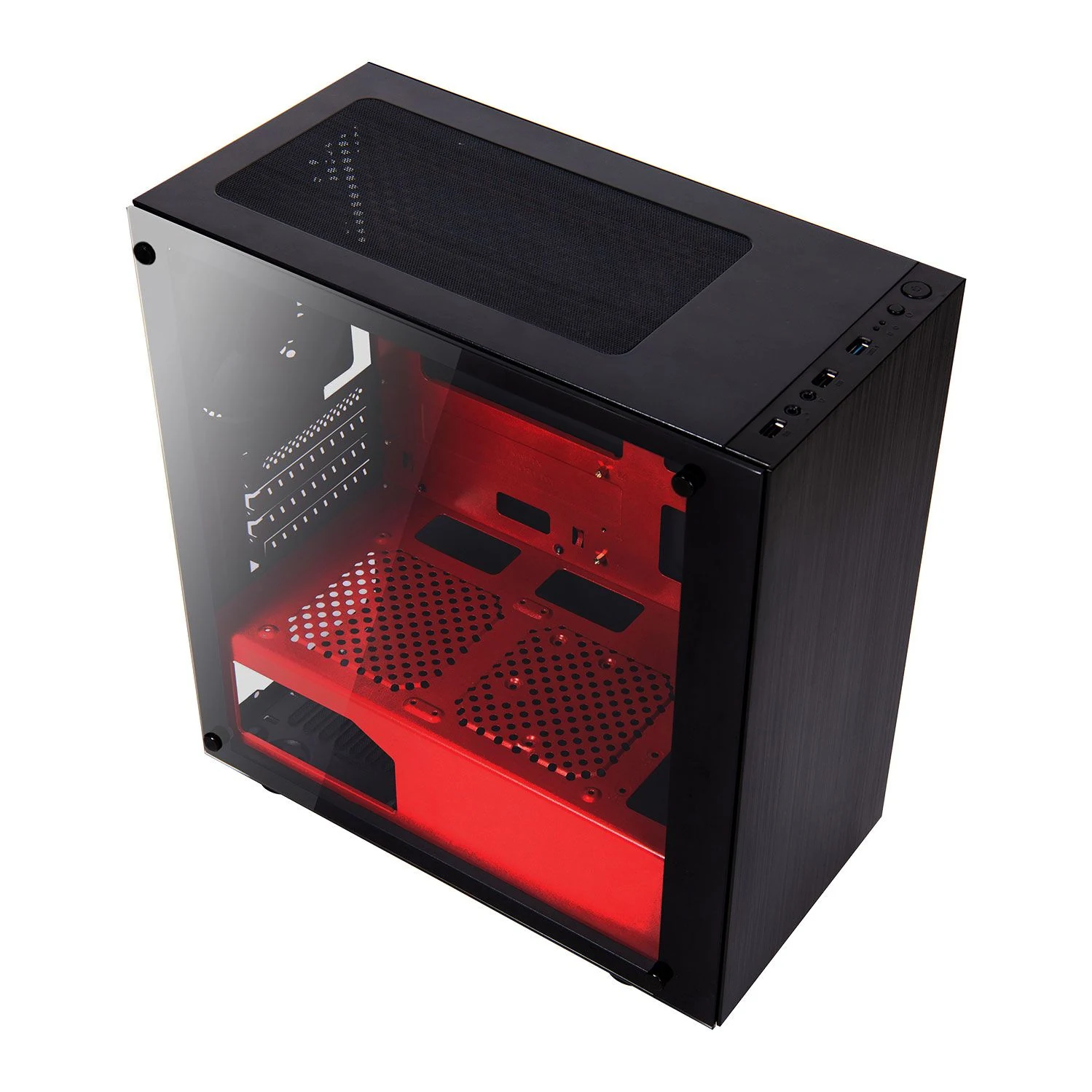 Vỏ Case PC MIK Nexus M Black Red - M-ATX - Đen/Đỏ - NEW