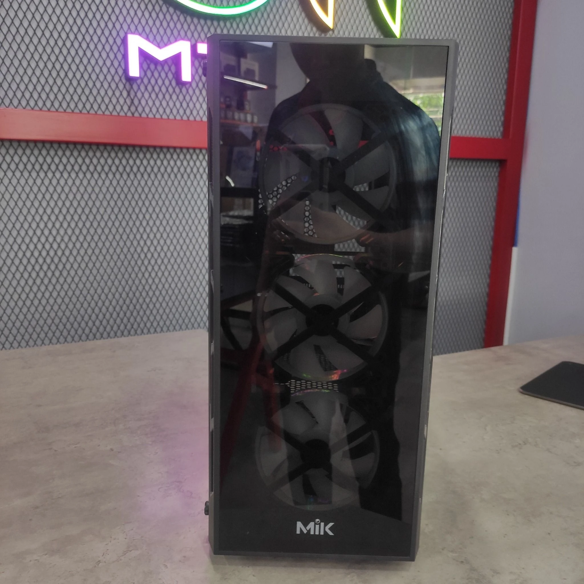 Vỏ Case PC MIK TN10 Mid Tower Gaming Black No Fan - ATX - Đen - NEW