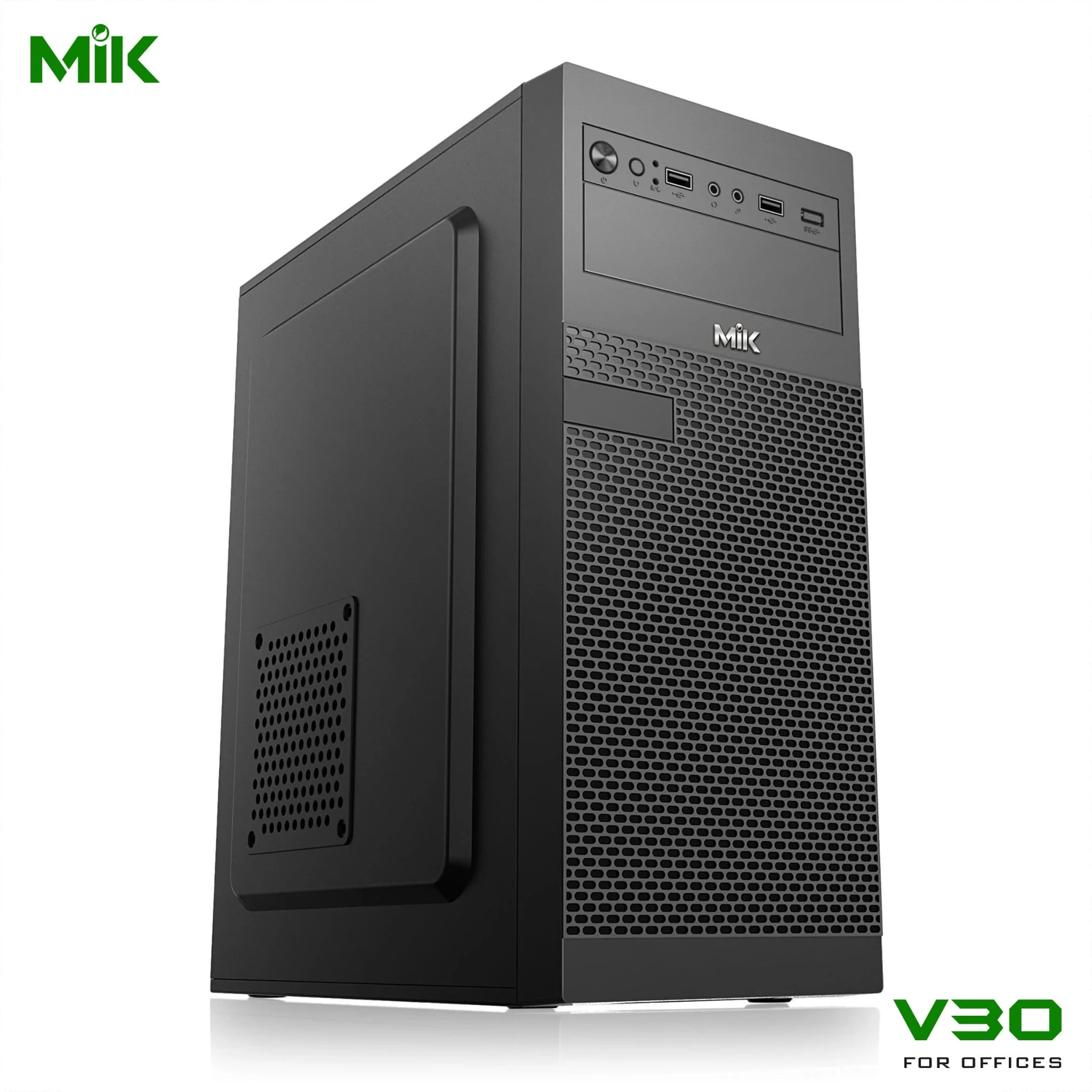 Vỏ Case PC MIK V30 ATX Văn Phòng Black - ATX - Đen - NEW