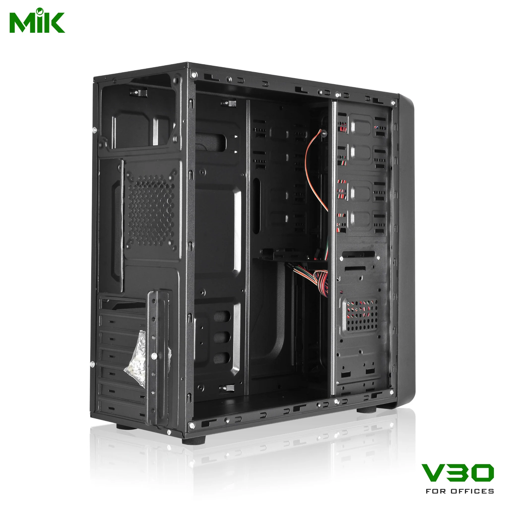 Vỏ Case PC MIK V30 ATX Văn Phòng Black - ATX - Đen - NEW