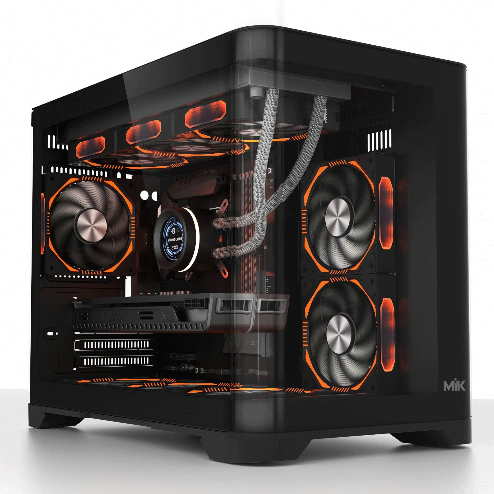 Vỏ Case PC MIK X 3FX - ATX - Đen - NEW