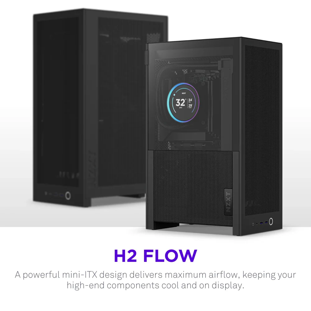 Vỏ Case PC NZXT H2 Flow White - Mini-ITX - Trắng - NEW