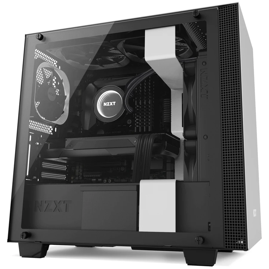 Vỏ Case PC NZXT H400 White - M-ATX - Trắng - NEW