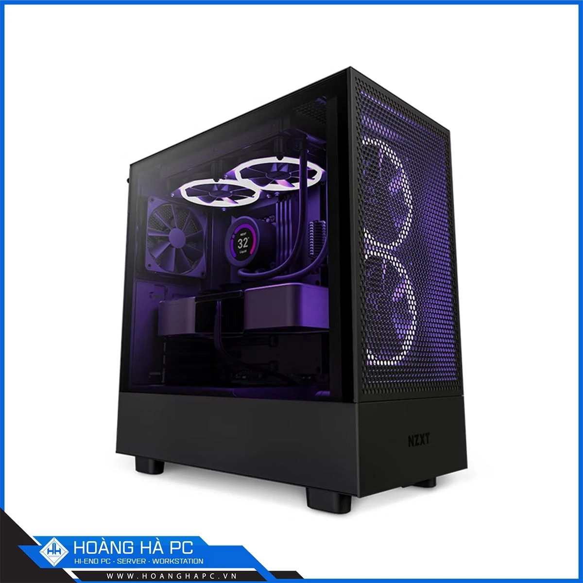 Vỏ Case PC NZXT H5 Flow Black - ATX - Đen - NEW