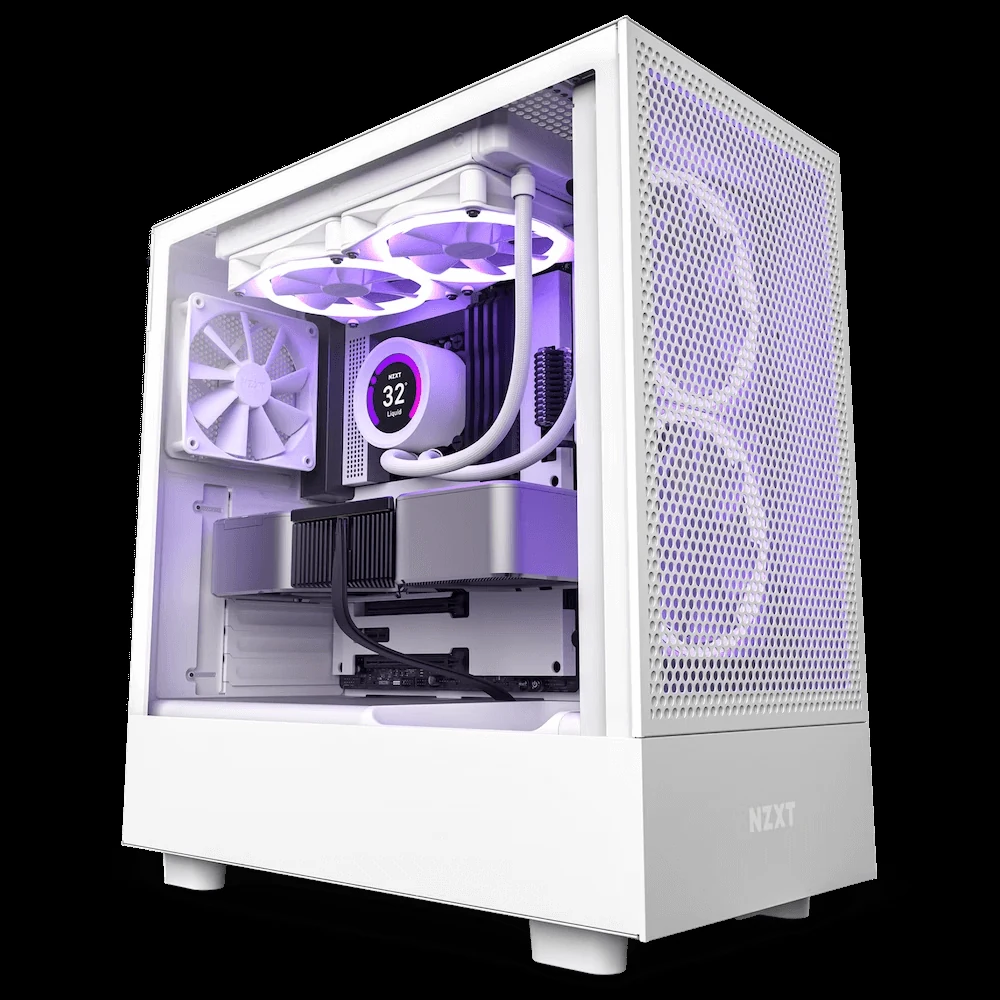Vỏ Case PC NZXT H5 Flow White - ATX - Trắng - NEW