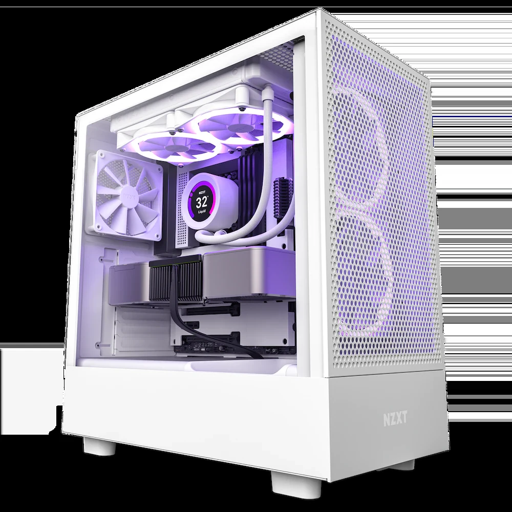 Vỏ Case PC NZXT H5 Flow White - ATX - Trắng - NEW
