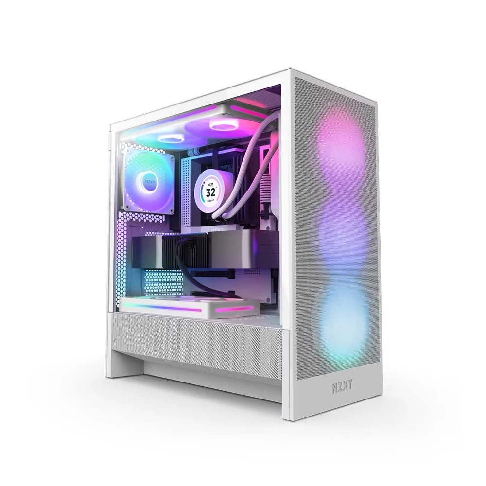 Vỏ Case PC NZXT H5 Flow White - ATX - Trắng - NEW