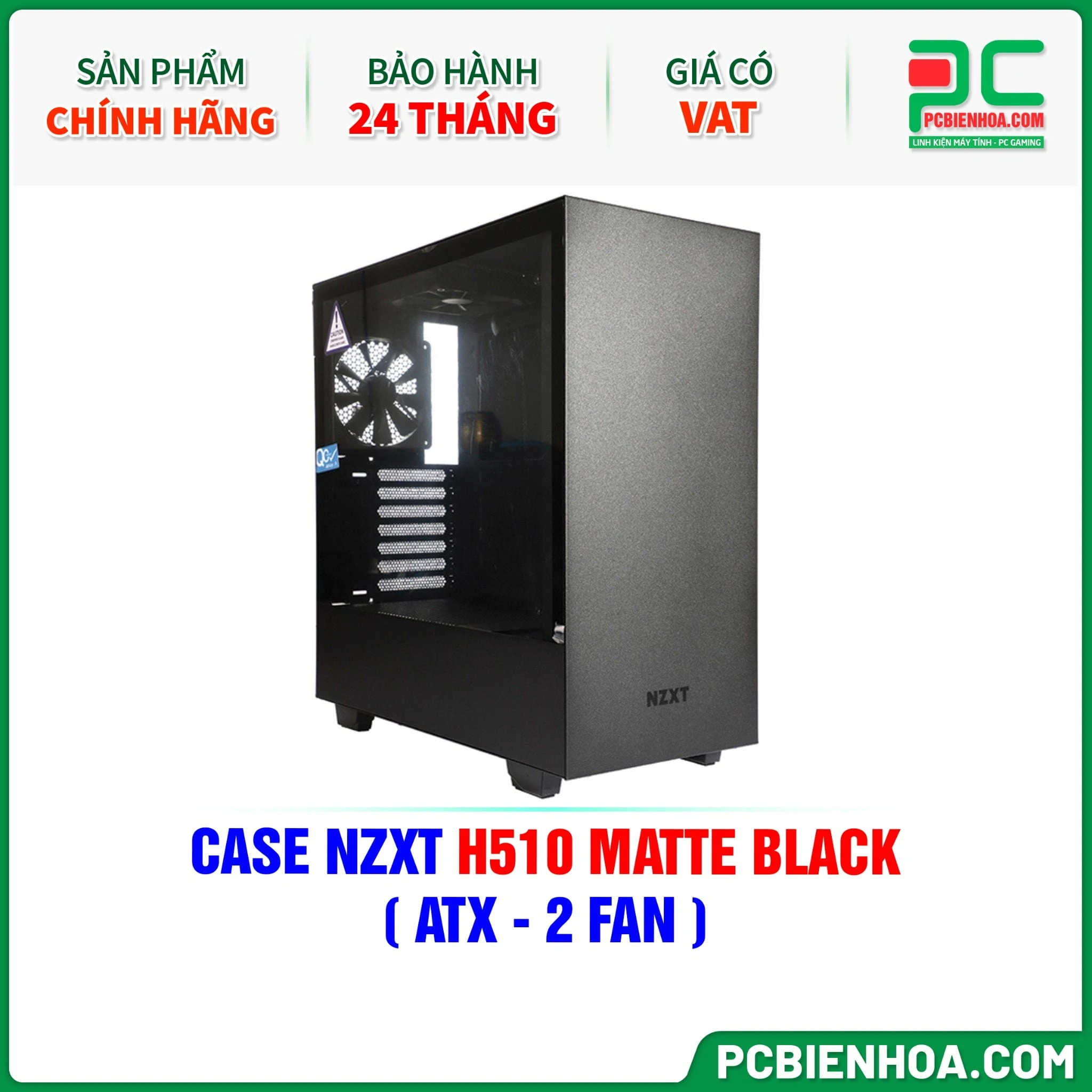 Vỏ Case PC NZXT H510 Black/Blue - ATX - Đen/Xanh - NEW