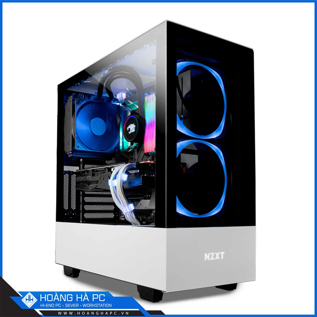 Vỏ Case PC NZXT H510 Elite White - ATX - Trắng - NEW