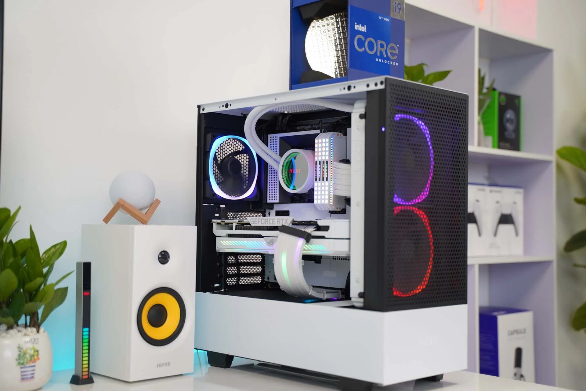 Vỏ Case PC NZXT H510 Flow White - ATX - Trắng - NEW
