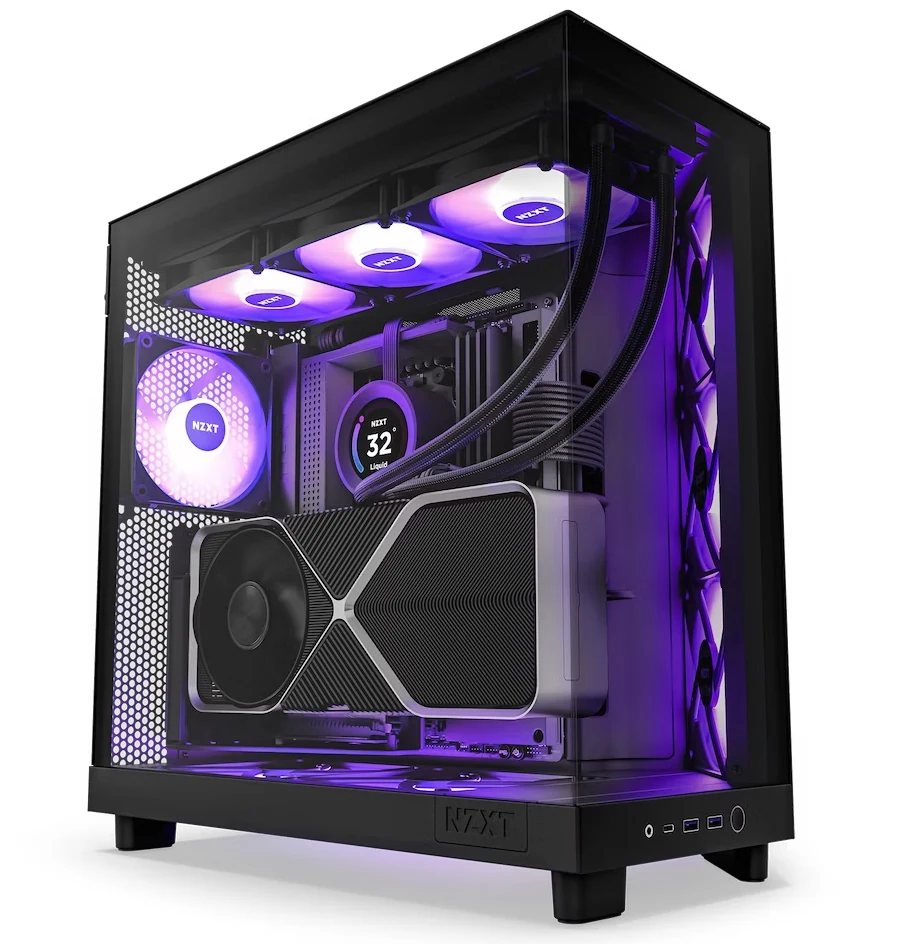 Vỏ Case PC NZXT H6 Flow Black - ATX - Đen - NEW