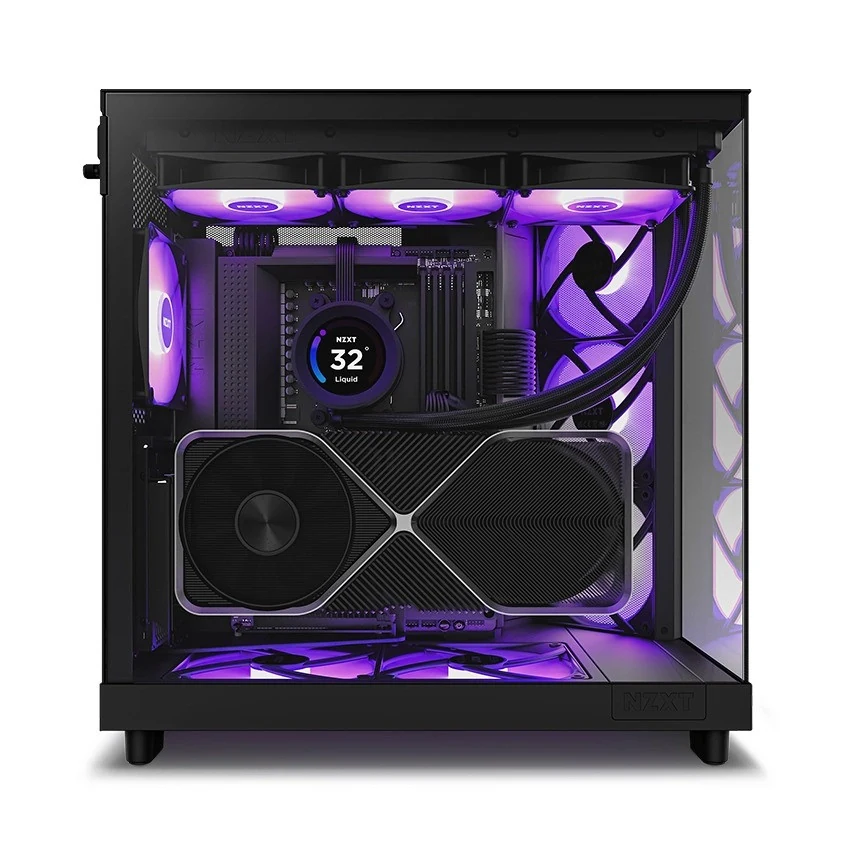 Vỏ Case PC NZXT H6 Flow RGB Black - ATX - Đen - NEW