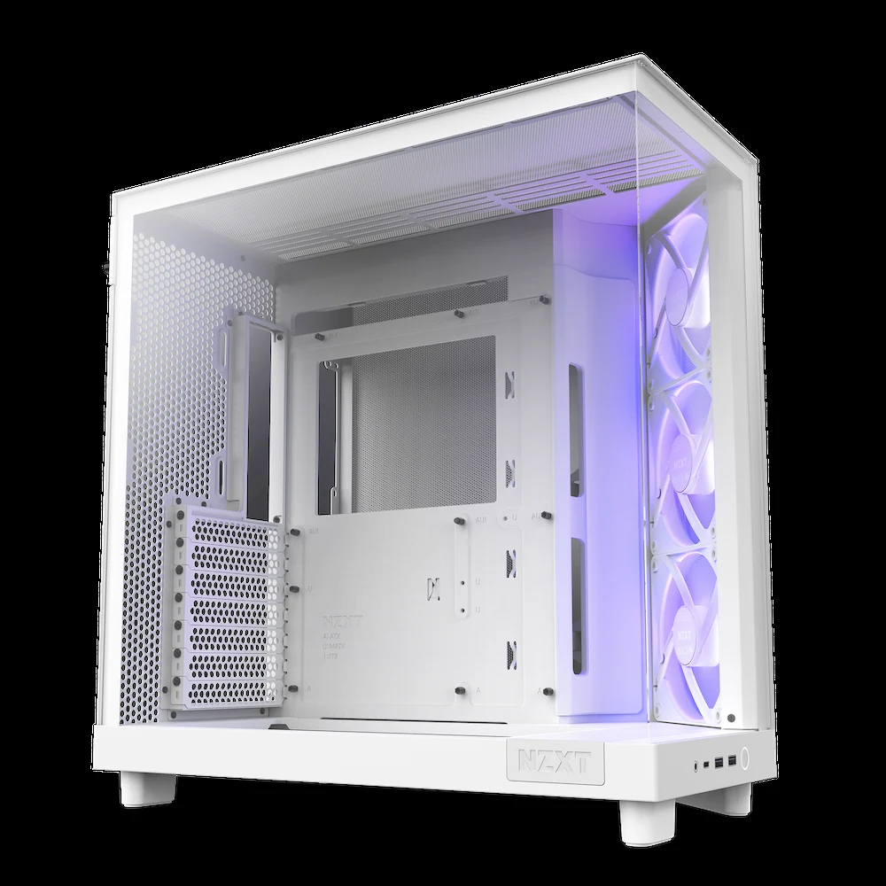 Vỏ Case PC NZXT H6 Flow RGB White - ATX - Trắng - NEW