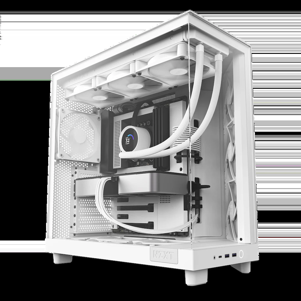 Vỏ Case PC NZXT H6 Flow White - ATX - Trắng - NEW