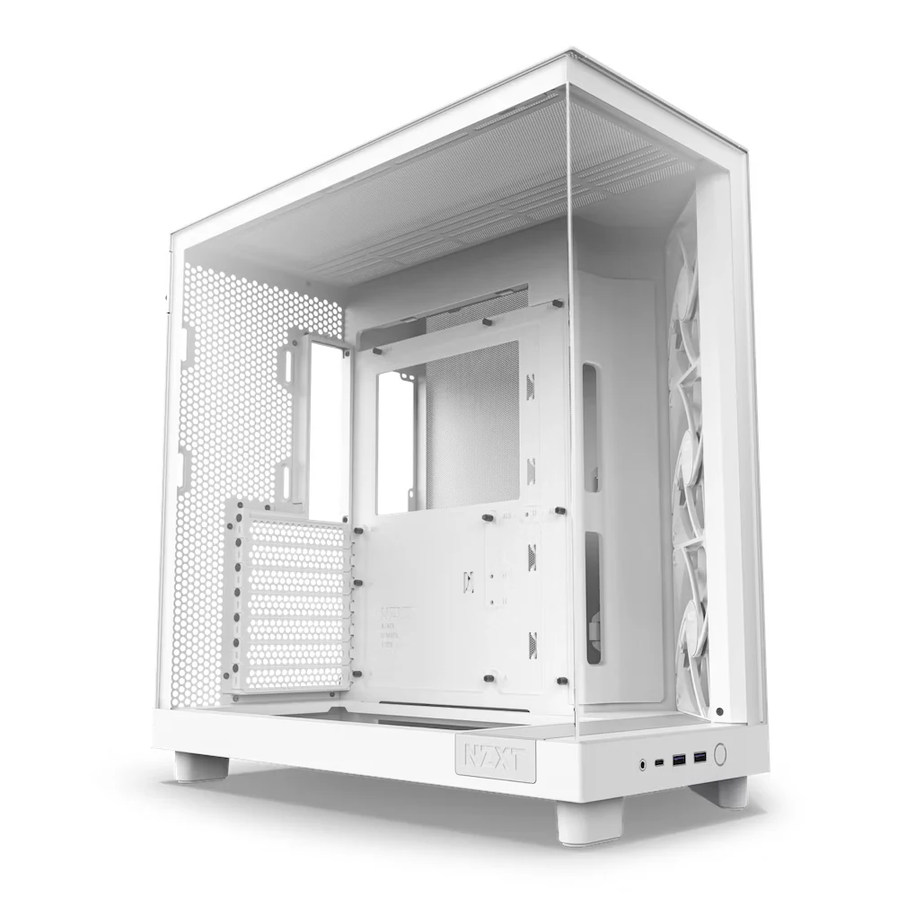 Vỏ Case PC NZXT H6 Flow White - ATX - Trắng - NEW