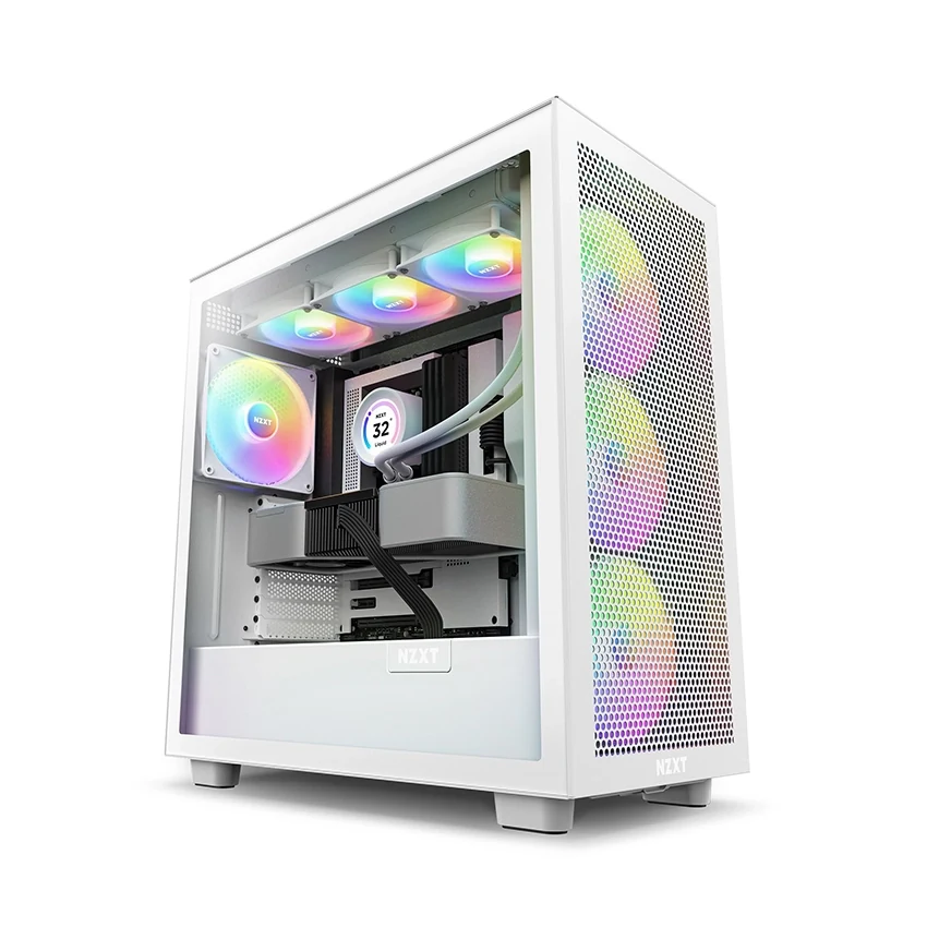 Vỏ Case PC NZXT H7 Flow 2022 White - ATX - Trắng - NEW