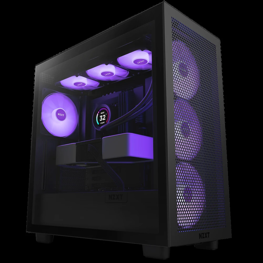 Vỏ Case PC NZXT H7 Flow RGB Black - ATX - Đen - NEW