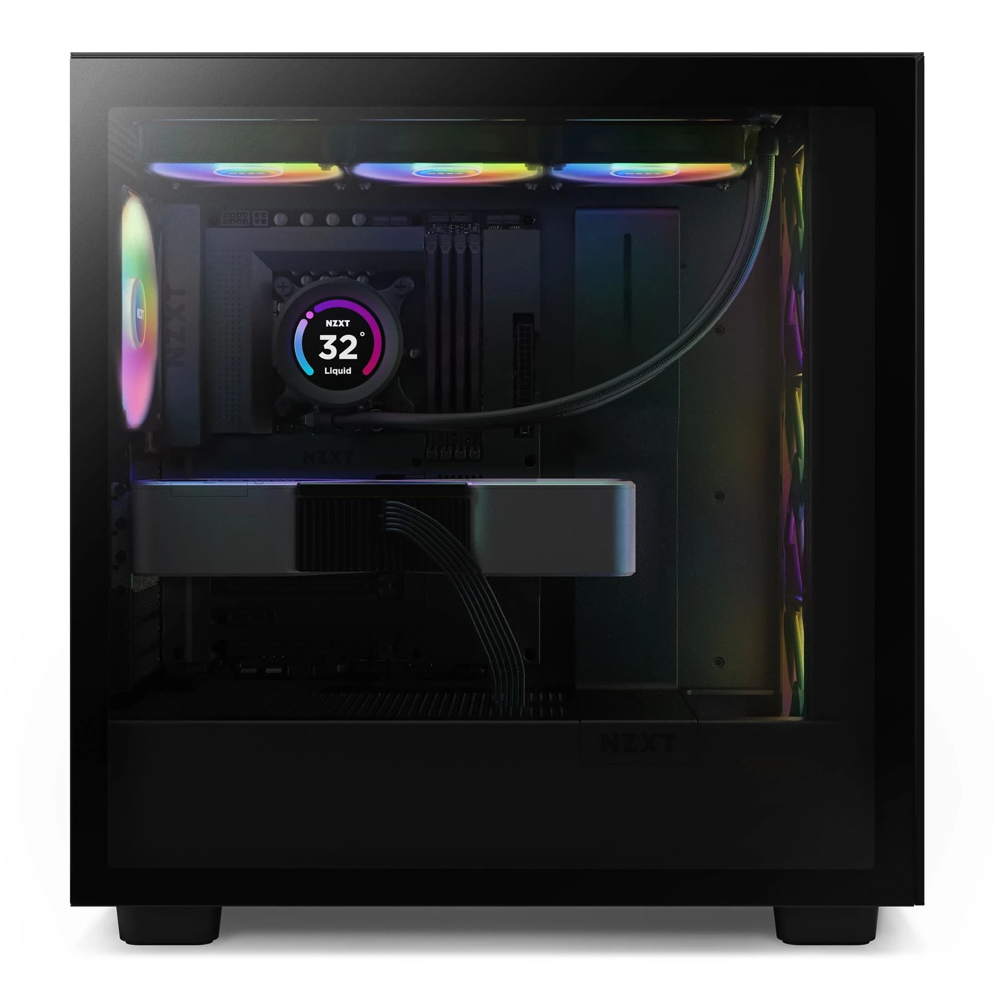Vỏ Case PC NZXT H7 Flow RGB Black - ATX - Đen - NEW