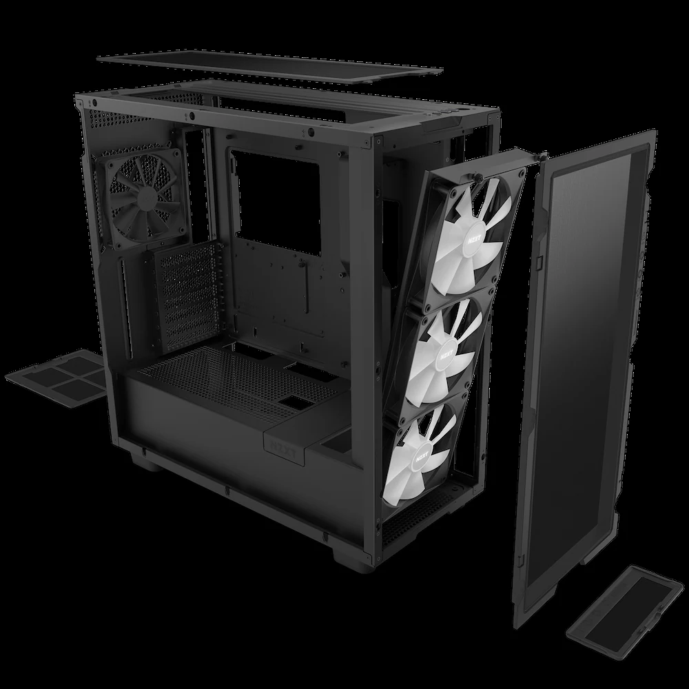 Vỏ Case PC NZXT H7 Flow RGB Black - ATX - Đen - NEW