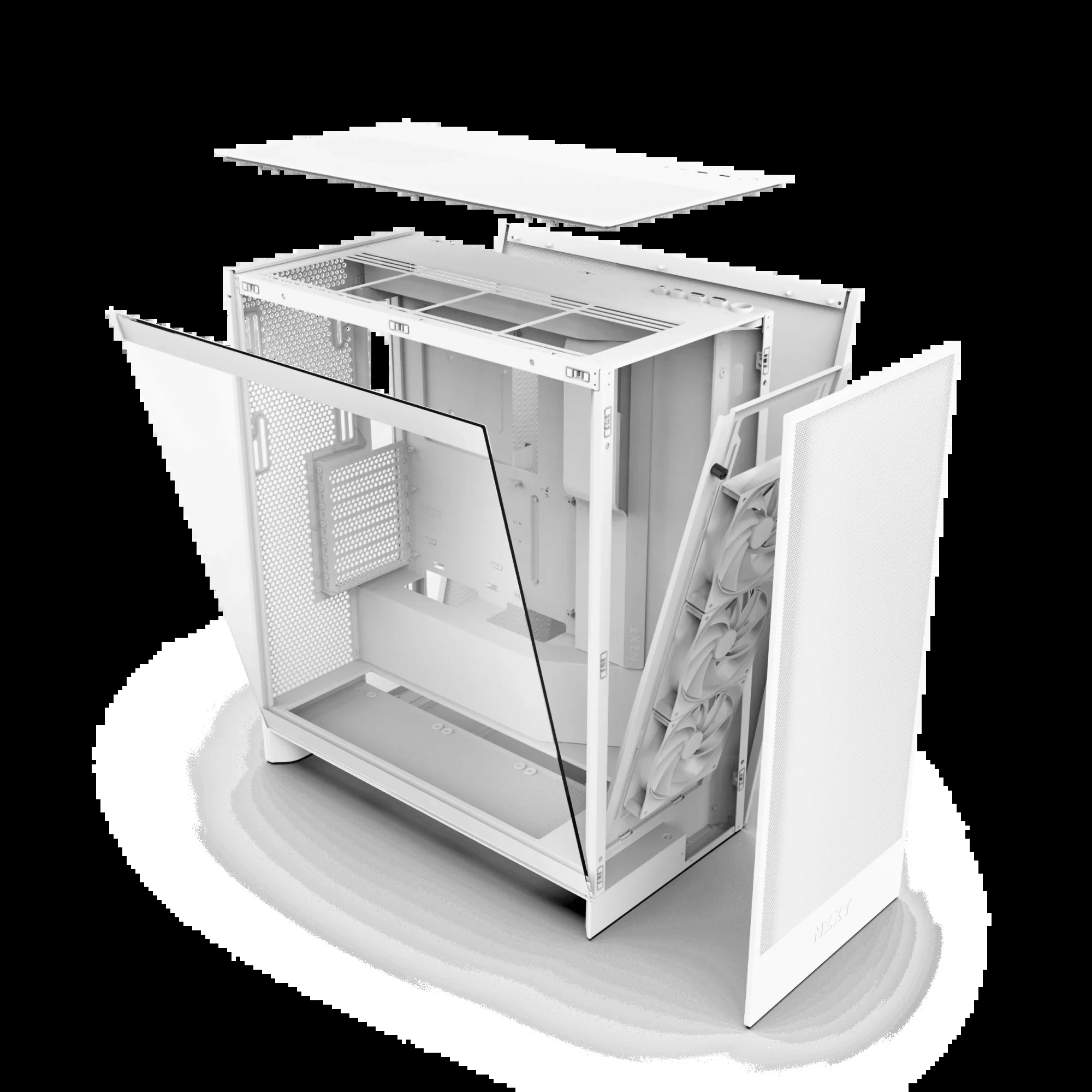 Vỏ Case PC NZXT H7 Flow RGB White - ATX - Trắng - NEW