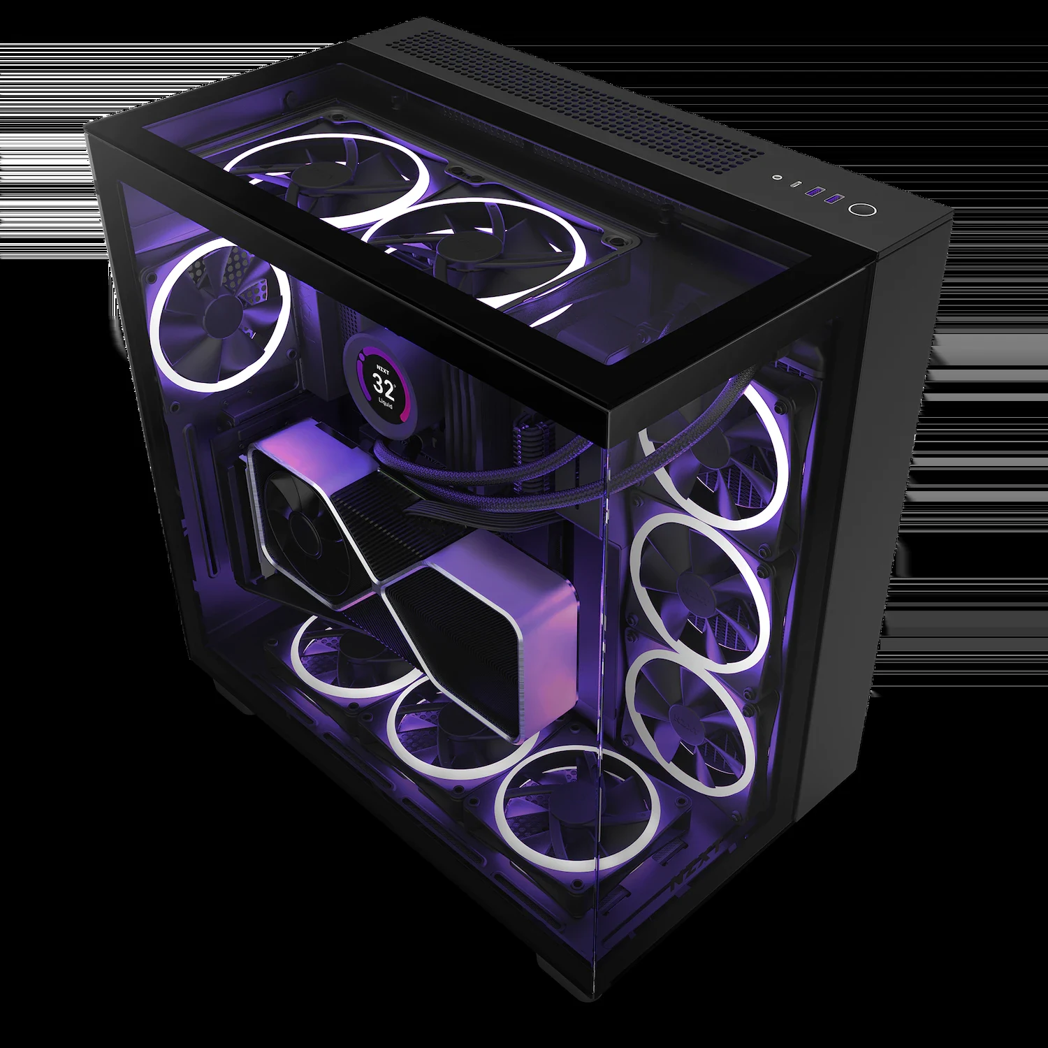 Vỏ Case PC NZXT H9 Elite RGB Black - ATX - Đen - NEW