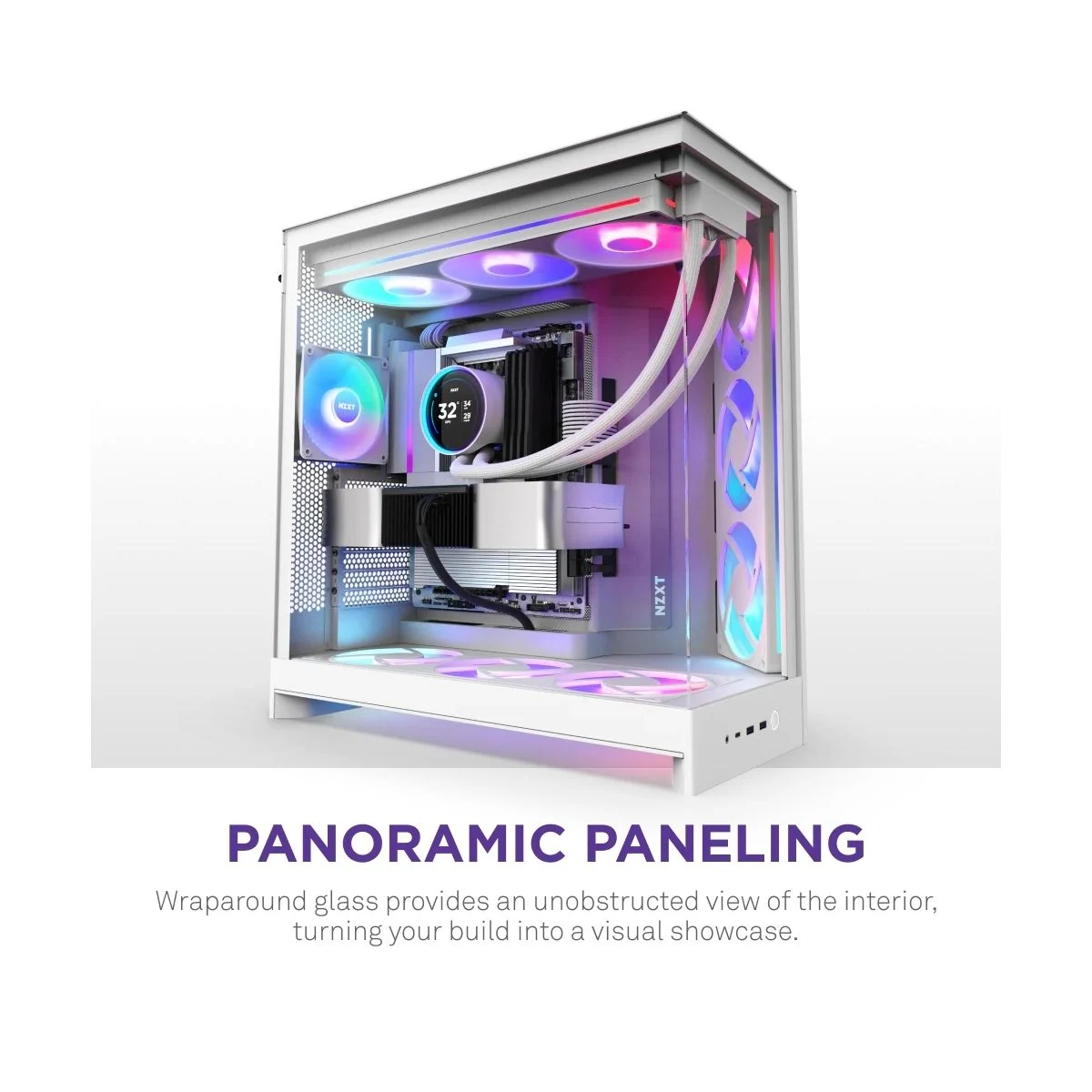 Vỏ Case PC NZXT H9 Elite RGB White - ATX - Trắng - NEW
