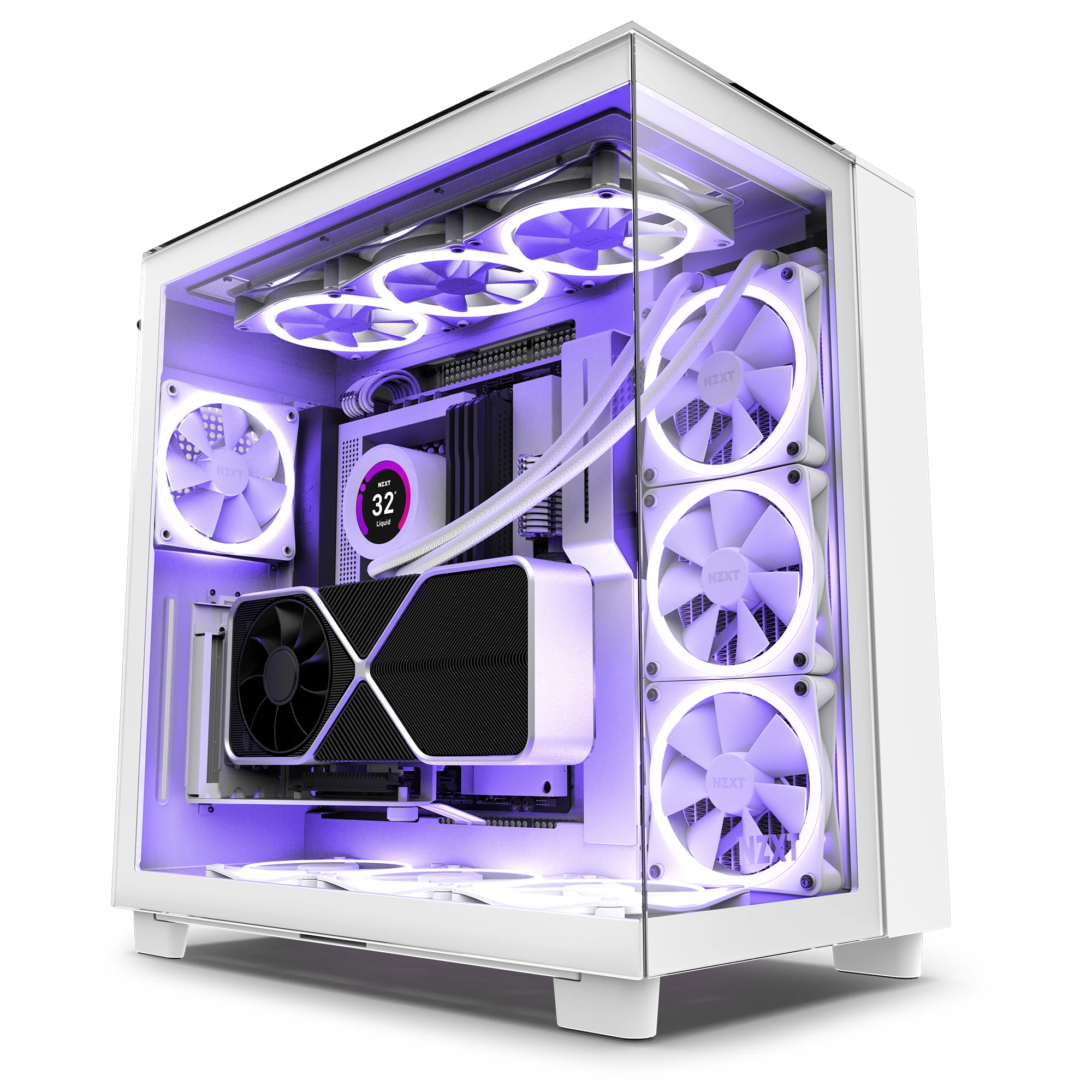 Vỏ Case PC NZXT H9 Elite White - ATX - Trắng - NEW