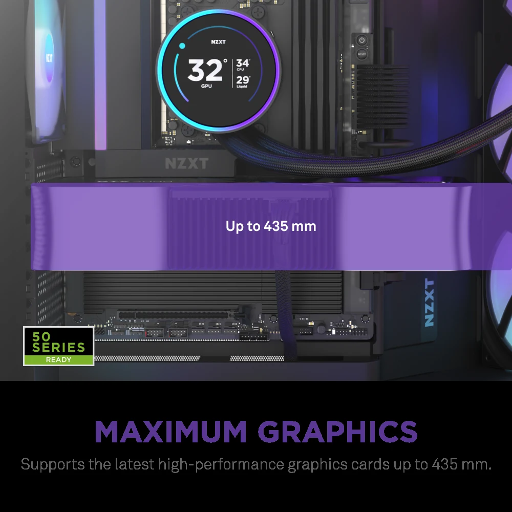 Vỏ Case PC NZXT H9 Flow RGB+ Black - ATX - Đen - NEW