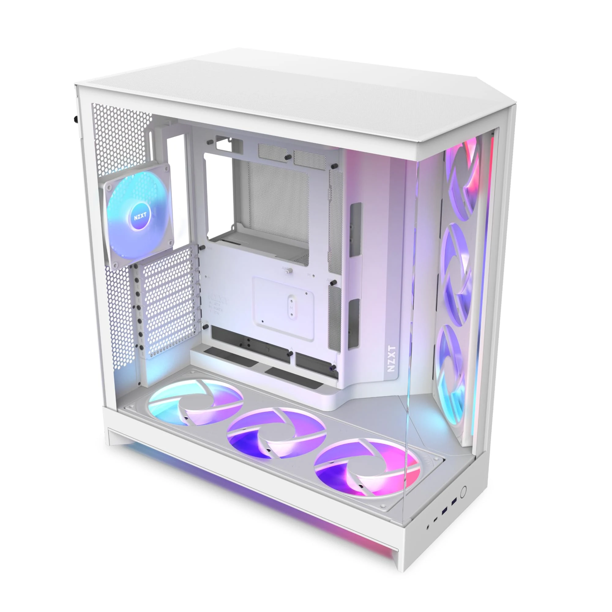 Vỏ Case PC NZXT H9 Flow RGB+ White - ATX - Trắng - NEW