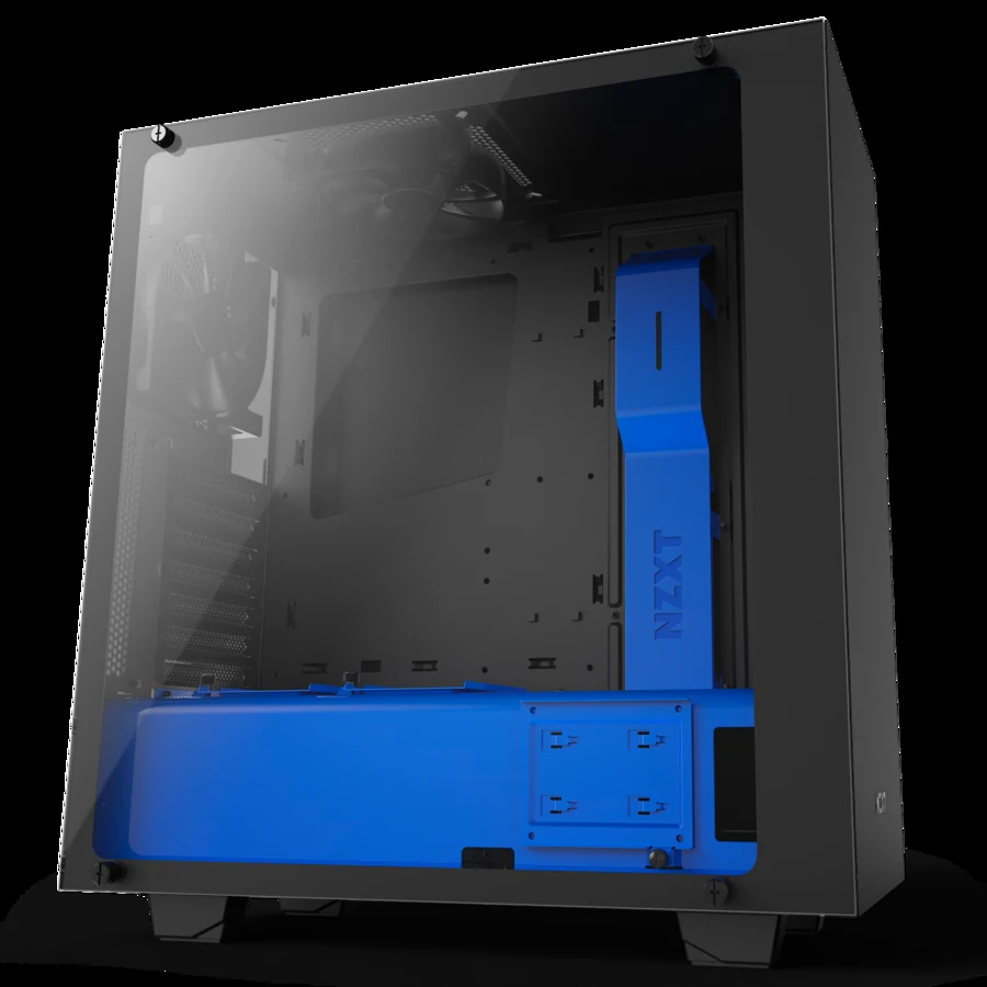 Vỏ Case PC NZXT S340 Elite Black/Blue - ATX - Đen/Xanh - NEW