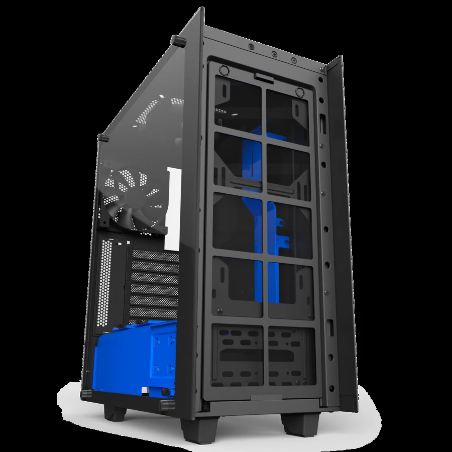 Vỏ Case PC NZXT S340 Elite Black/Blue - ATX - Đen/Xanh - NEW