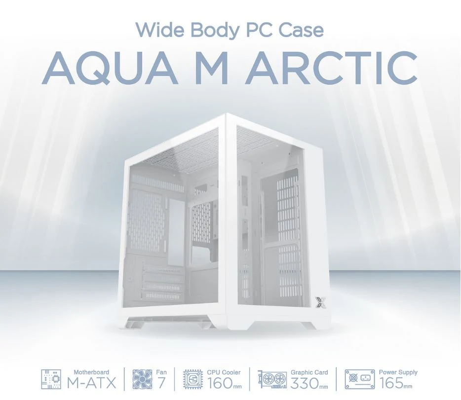 Vỏ Case PC Xigmatek Aqua V Arctic - ATX - Trắng - NEW