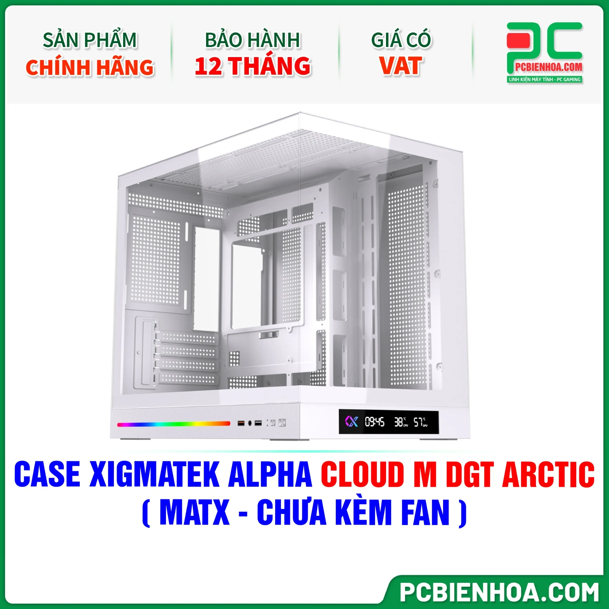 Vỏ Case PC Xigmatek Cloud M DGT Arctic - M-ATX - Trắng - NEW