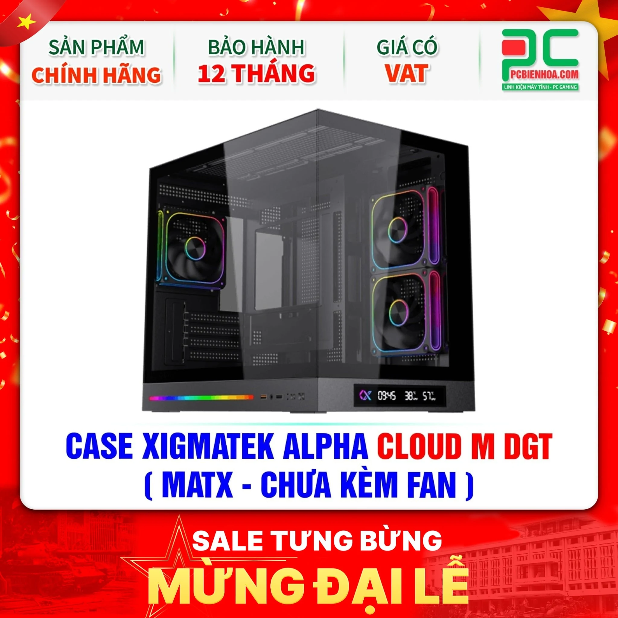 Vỏ Case PC Xigmatek Cloud M DGT - M-ATX - Đen - NEW