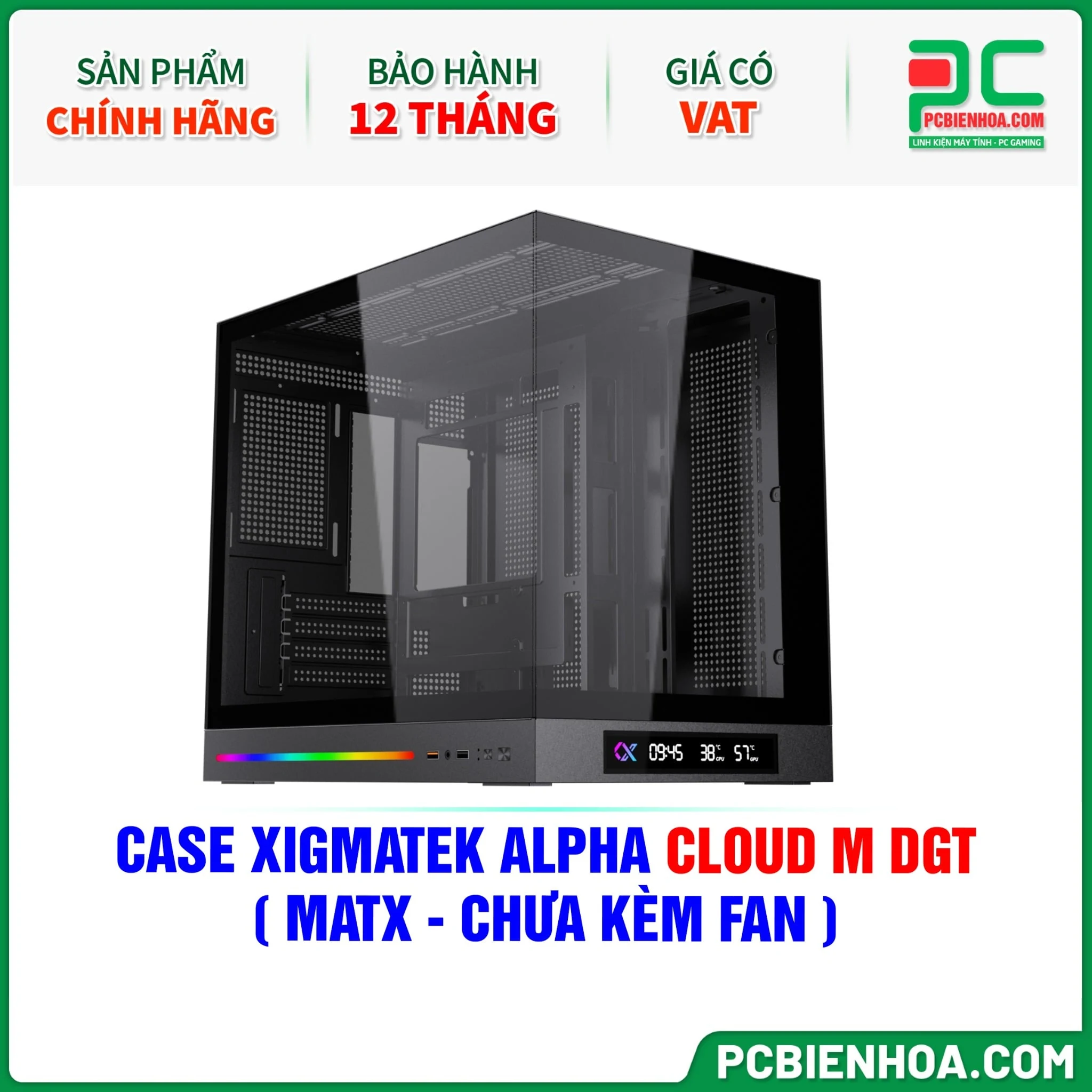 Vỏ Case PC Xigmatek Cloud M DGT - M-ATX - Đen - NEW