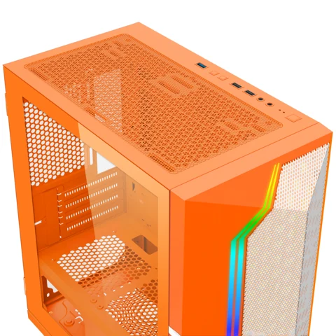 Vỏ Case PC Xigmatek Gemini II ORG 3FB - M-ATX - Cam - NEW