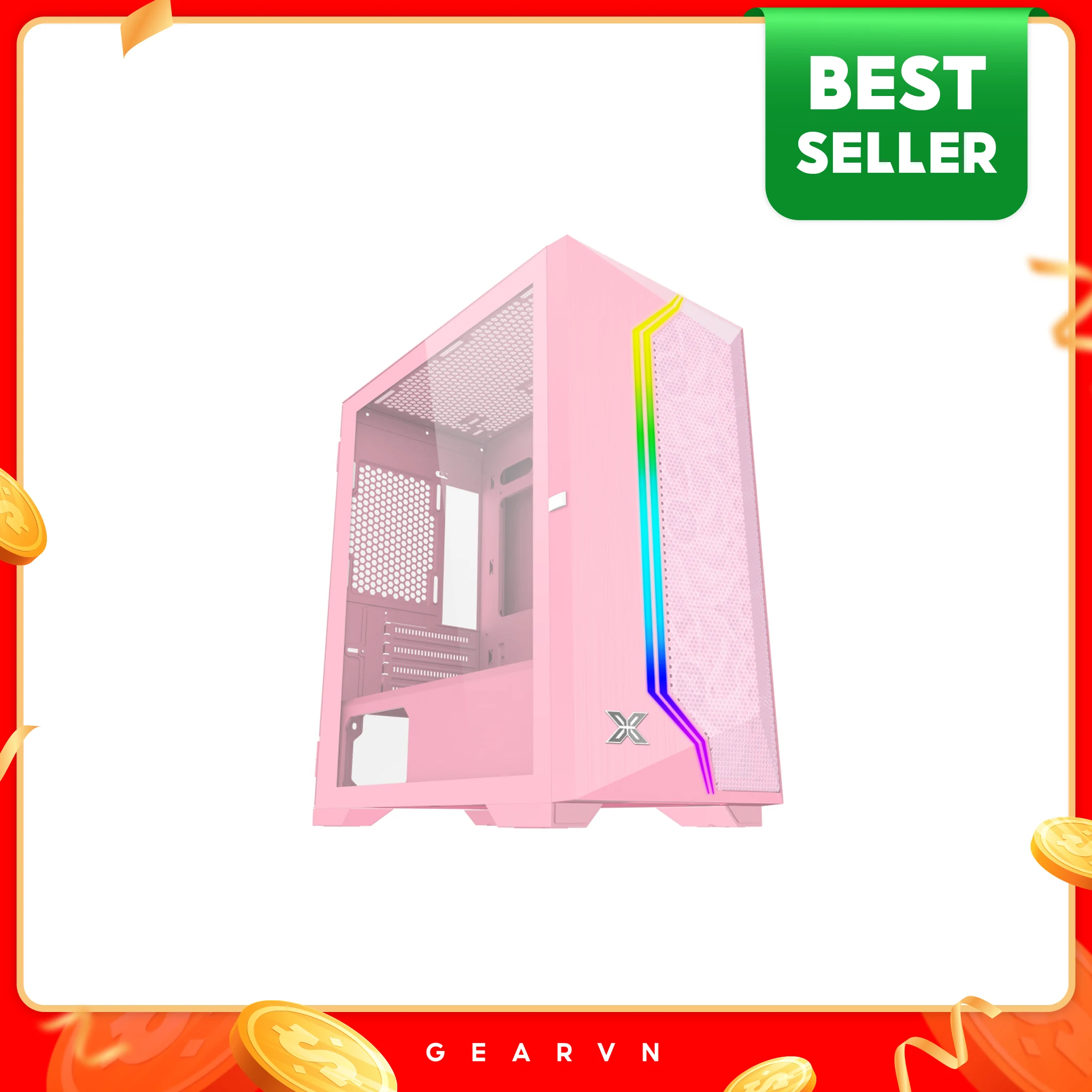 Vỏ Case PC Xigmatek Gemini II Pink 3FB - M-ATX - Hồng - NEW