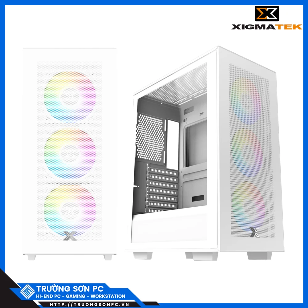 Vỏ Case PC Xigmatek LUX E Arctic 3FX - ATX - Trắng - NEW
