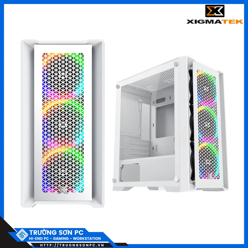Vỏ Case PC Xigmatek LUX S Arctic 3FX - ATX - Trắng - NEW