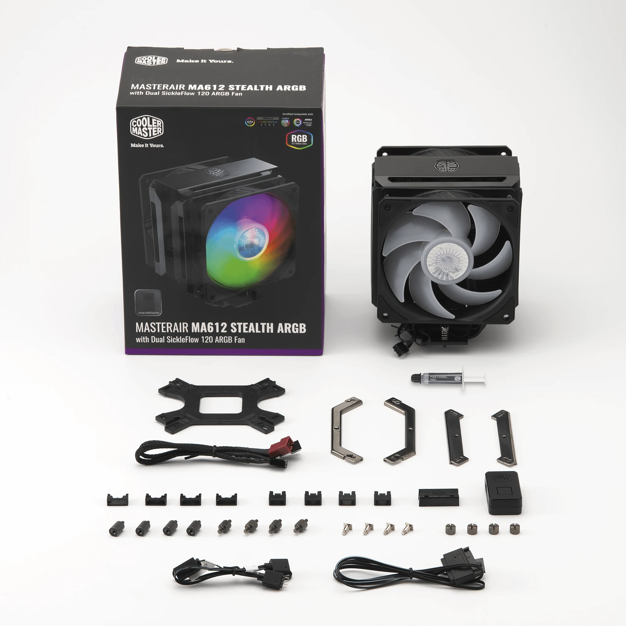 Tản nhiệt khí Cooler Master MasterAir MA612 Stealth ARGB - NEW