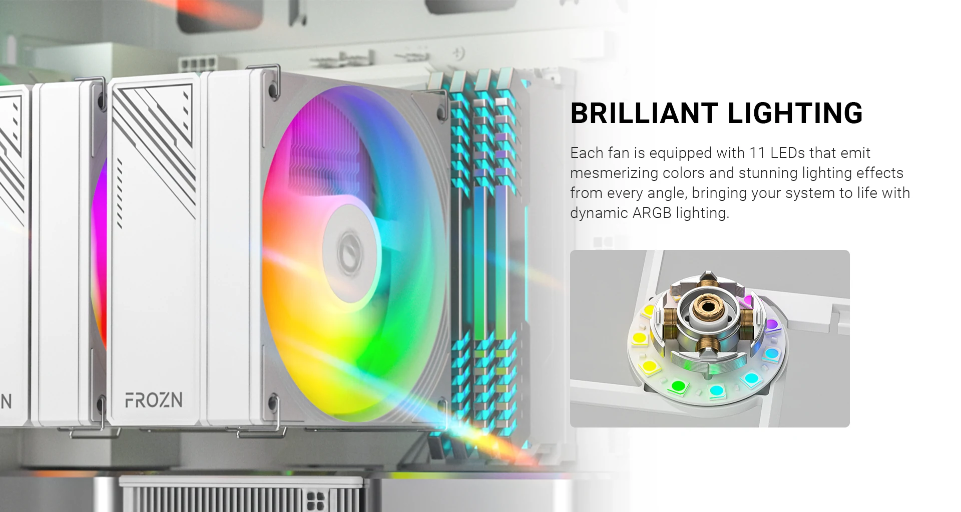 Tản nhiệt khí ID-Cooling FROZN A620 PRO XE ARGB SNOW - NEW