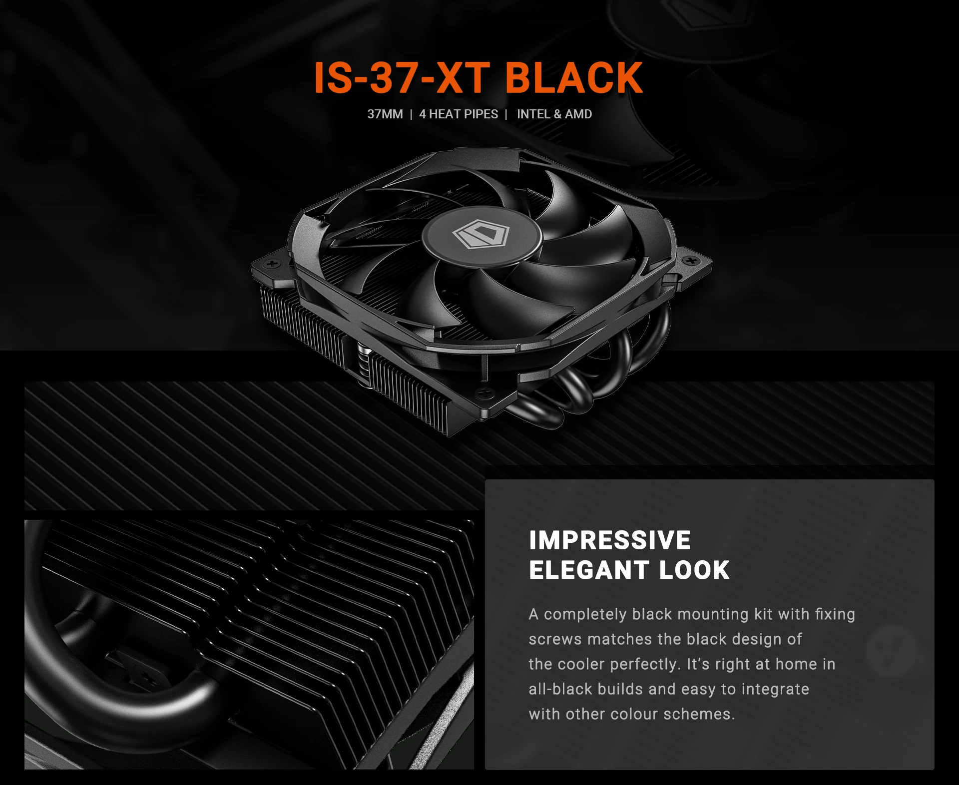 Tản nhiệt khí ID-Cooling IS-37-XT BLACK - NEW