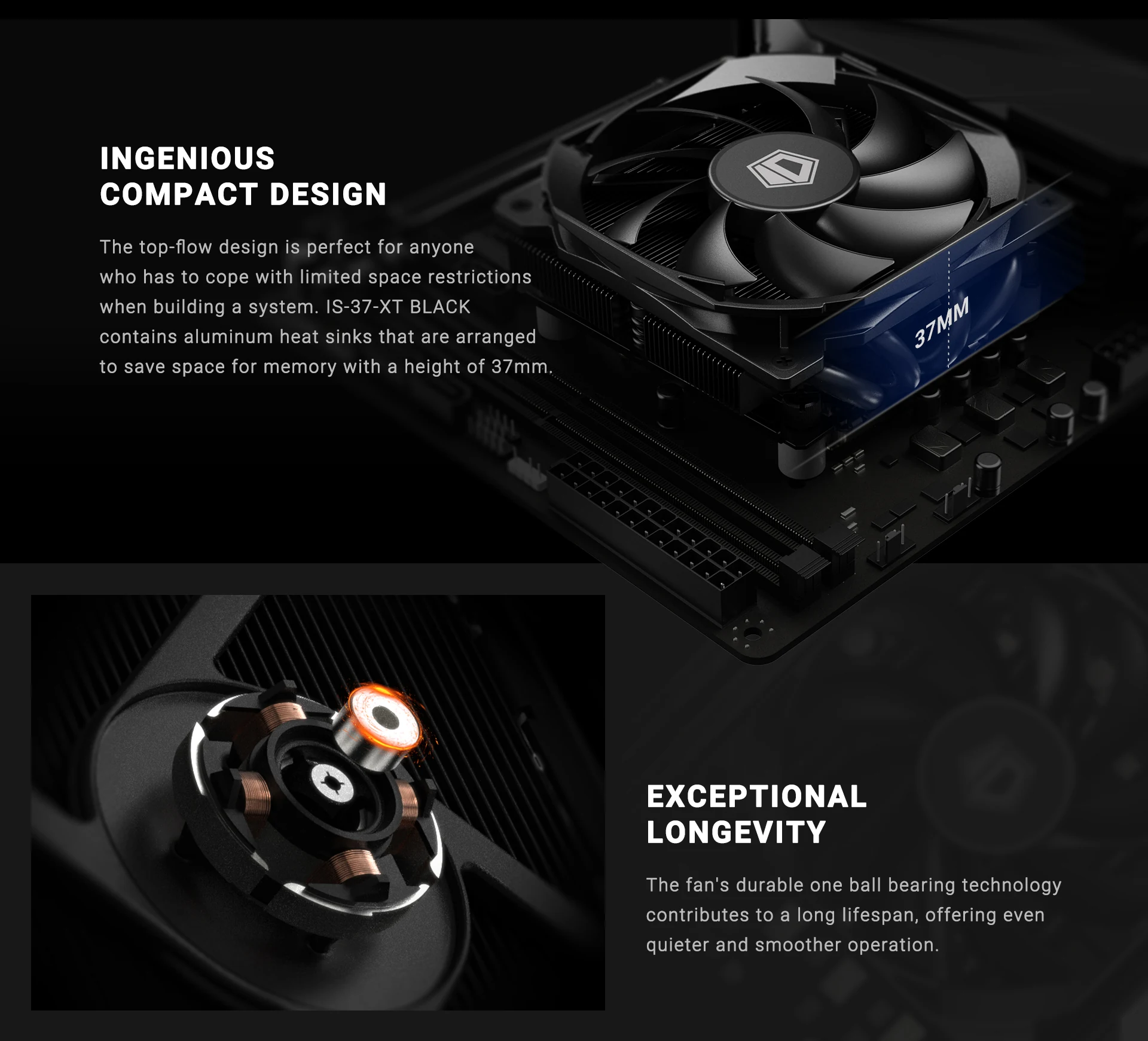 Tản nhiệt khí ID-Cooling IS-37-XT BLACK - NEW