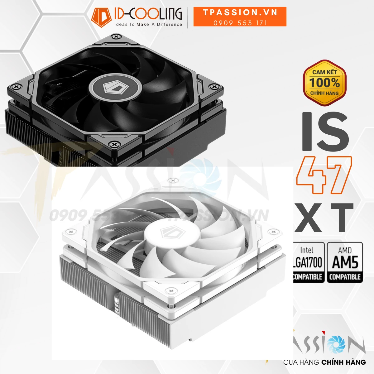Tản nhiệt khí ID-Cooling IS-47-XT WHITE - NEW